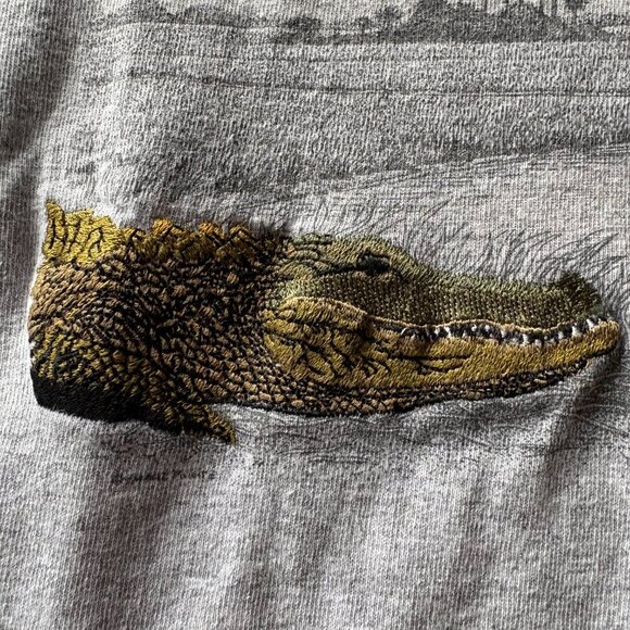 Vintage Everglades FL Alligator T-Shirt | Embroidered Graphic | Unisex XL - Picture 2 of 9
